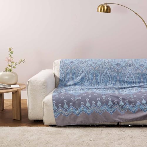 Fular de algodón de 350 x 270 cm Bassetti Azzurro para hogar 3