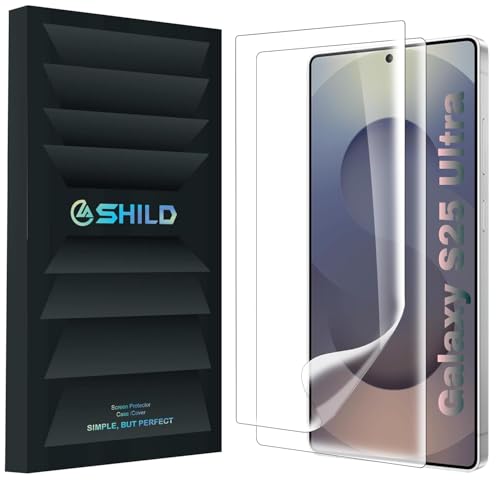 Image of SHILD - (2 Pack Screen Protector Guard for Samsung Galaxy S25 UltraPerfect - Fits Design (6.-inch Screen Size) | Transparent Screen Guard For Galaxy S25 Ultra Fingerprint Support /S PEN Compatible /HD