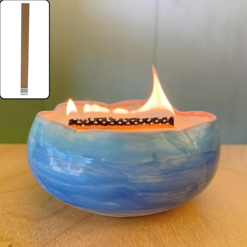 30 mechas de madera para velas con base de hierro miniatura 3