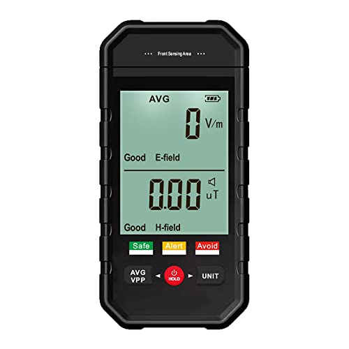 Détecteur EMF Geevorks Détecteur de Chasse Fantôme à Champ électromagnétique Testeur EMF à Main avec écran LCD et Magnétique d'alarme, Fonction de Lumière, Indicateur de Trois Couleurs Cover
