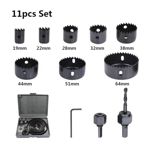 Juego de 11 brocas tipo sierra para madera y PVC miniatura 2