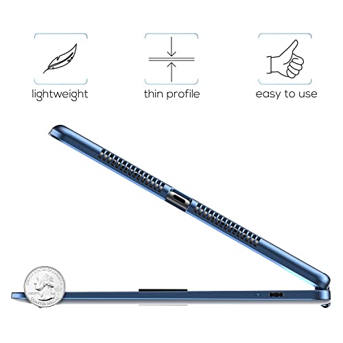 Image of typecase Touch iPad 9th Generation Case with Keyboard (10.2 inch, 2021), Multi-Touch Trackpad, 10 Color Backlight, 360 Rotatable, Thin & Light for 8th Gen (2020), 7th Gen (2019), Air 3 (Midnight Blue)