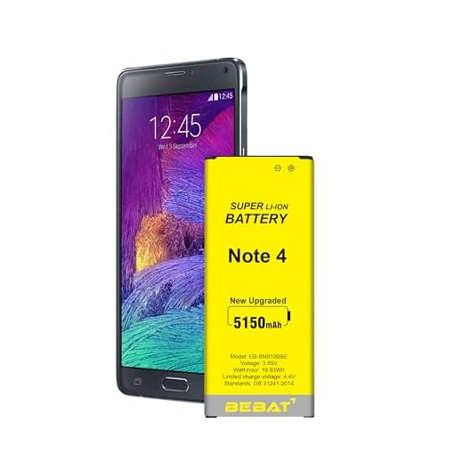BEBAT Replacement for Samsung Galaxy Note 4 Battery,5150mAh High Capacity Battery for Samsung Galaxy Note 4 N910, N910U 4G LTE, N910V(Verizon), N910T(T-Mobile), N910A(AT&T), N910P(Sprint),EB-BN910BBE