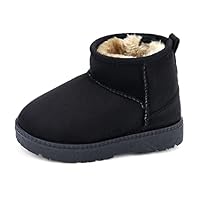 MK MATT KEELY Baby Winter Booties for Toddlers Kids Boy Girl Warm Snow Boots Plush Shoes with Soft Rubber Sole