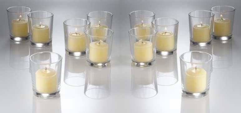 Set of 12 Mercury Glass CLEAR Tea Light Holders Candle Votive Wedding Decoration 6.7CM H