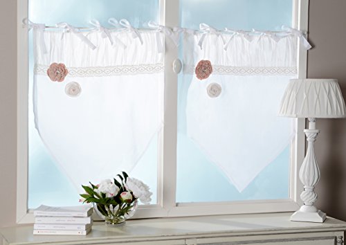 Brise bise roses et dentelle 60x70 cm Amadeus