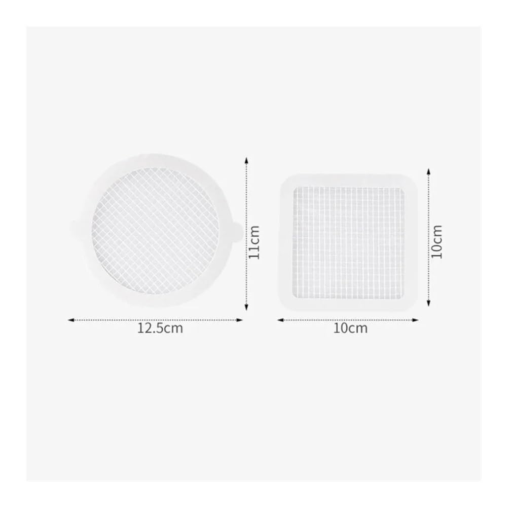 Filtro desechable antibloqueo adhesivo de drenaje de suelo de malla para recoger el pelo, tapón de drenaje de ducha, cocina, baño, fregadero bloqueador (rotundidad, 20 unidades)