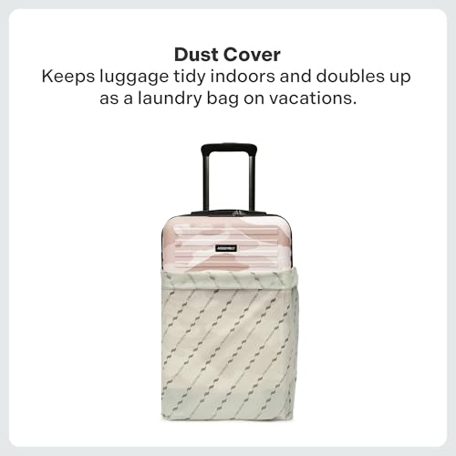 Image of Assembly Stark Hard Luggage 24 Inch (63 cm) Check-in Medium Luggage Trolley Bag, Unbreakable Polycarbonate Camo Print, TSA Lock, Silent 8 Spinner Wheels, Hard Shell Travel Suitcase Peach