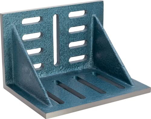 Machinist's Slotted Webbed Angle Plate, Cast Iron, 12