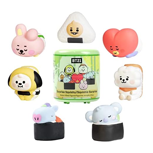 Hamee LINE Friends BT21 Cute Water Filled Squishy (Series 2 - Sushi) [Box Mini Fidget Stuffers Baby Birthday Gift Bag, Party Favors, Basket Filler, Stress Relief Toy] - 1 Pc. (Mystery - Blind Capsule)
