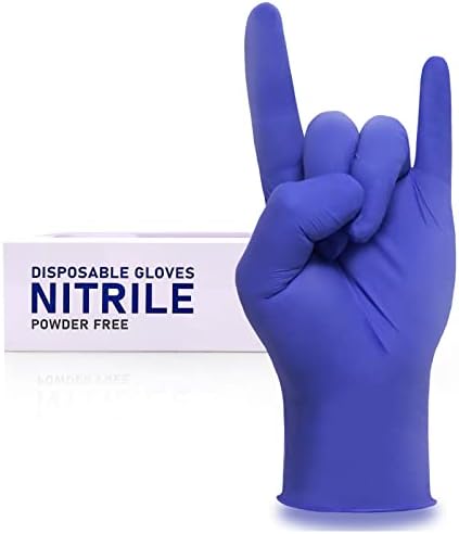 Wostar Nitrile Gloves Small Disposable Gloves 4 Mil Powder Latex Free Exam Working Gloves, 100 Count (Pack of 1)