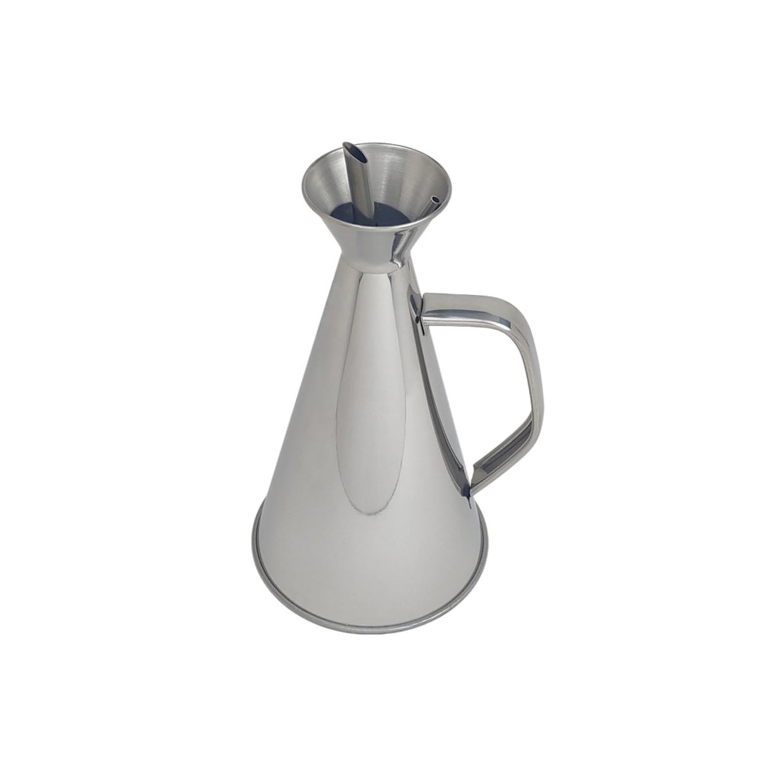 Ekoama Premium Nonrust Steel Oil Dispenser With Accuracy Spout And Leak Lid Ergonomic Oil Pourer For Kitchens Cooking