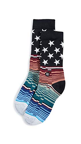 STANCE Men's Americana Glitch Socks, Black, Large