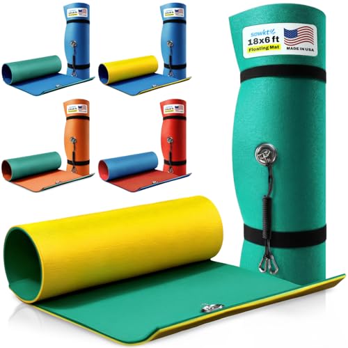 SOWKT Lily Pad Floating Mat (18 x 6 ft) - Made in USA - Premium Floating Water Mat for The Lake and...
