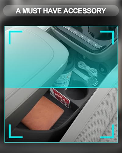 Boîte de rangement bas console centrale Ioniq 5 avec porte-gobelet