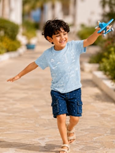 Image of Pilolo Kids Cargo Pocket Denim Shorts for Boys