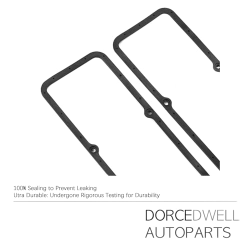 Image of SBC Valve Cover Gaskets for Small Block Chevy 283 305 327 350 383 400 | Pack of 4 - Replaces OE 7484BOX 1628 - Steel Core Rubber Silicone Valve Cover Gasket