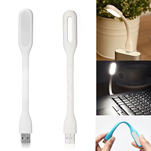 Image of Mini Flexible USB LED Light for Laptop Keyboard, PC, Power Bank, Night Book Reading Lamps Silicone Portable Gadget Multi Color - 17 CM (Pack of 5)
