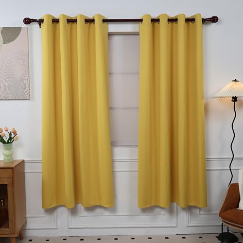 INLINAS Blackout Curtains for Bedroom, Thermal Insulated, Noise Reduction, Energy