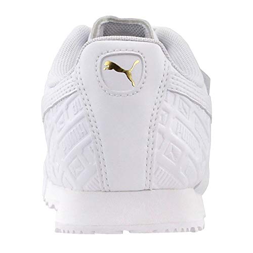Puma Women's Roma Basic Sneaker, White Team Gold, 10 M US