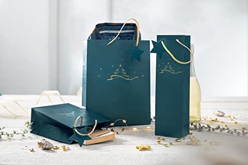 SIGEL GT035 Gift bag small, petrol Blue, 17 x 23 cm - Image 2