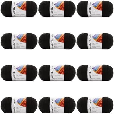 MICHAELS Bulk 12 Pack: Soft ClassicTM Solid Yarn by Loops & Threads