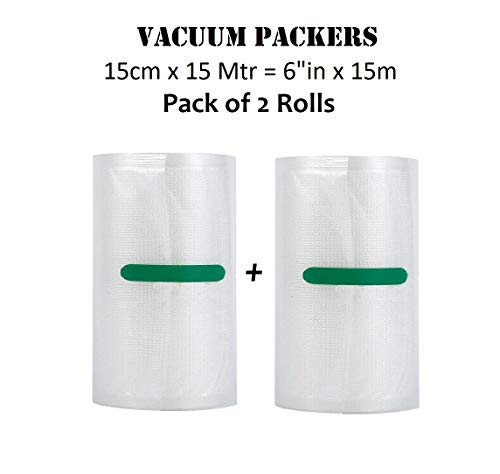Image of Food Grade, BPA free, Microwaveble, Vacuum Roll With 80-85 Micron Thickness (15cm Twin pack)