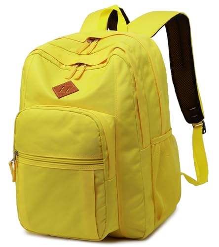 Image of abshoo Classical Basic Womens Travel Backpack For College Men Water Resistant Bookbag (Yellow)