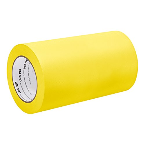 3M 3903 6" X 50YD-Yellow Yellow Vinyl/Rubber Adhesive Duct Tape 3903, 12.6 psi Tensile Strength, 50 yd. Length, 6" Width