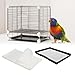 KCGANI 100 Pcs Bird Cage Liner Papers, 20 x 11 inch Non-Woven Gravel Liner Paper for Bird Cage, Disposable Cage Paper Liners Precut Absorbent Bird Cushion Paper Pad Accessories for Parrot Pet Cages