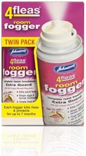 Johnson's 4Flea 4Fleas 4 Flea Household Flea Spray & Flea Room Fogger Foggers (Twin Pack Room Fogger)