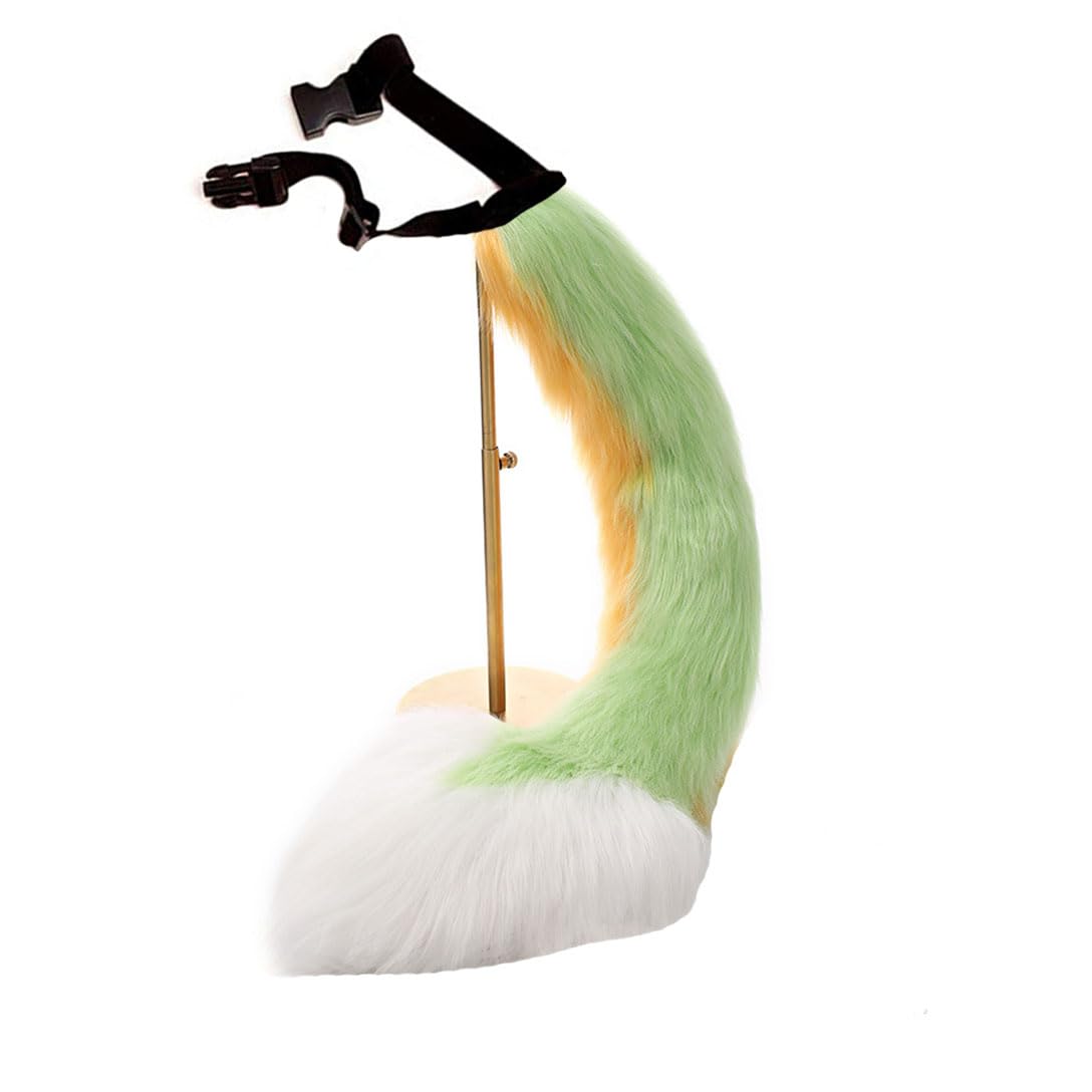 Plush Furry Heart Shape Fox Tail for Animal Cosplay Party Halloween Costume Fancy Dress Props