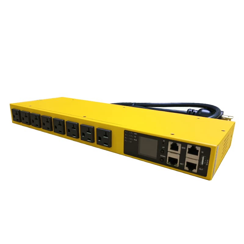 Image of Smart PDU Cabinet Socket 8-Port 20 amps SSH telnet SNMP 485-TCP RTU Programming Development Network Remote Control Room Aging Rack Used (Monitor and Control snmp telnet SSH Version)