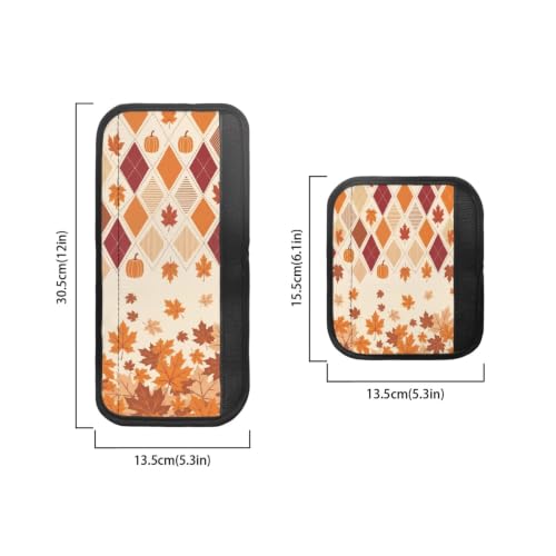 Image of Fall Decor Refrigerator Door Handle Covers Set of 6 Washable Kitchen Appliance Decor Handles Keep Clean Anti-Slip Fridge Accessories Home Decor, Maple Leaf Autumn Beige
