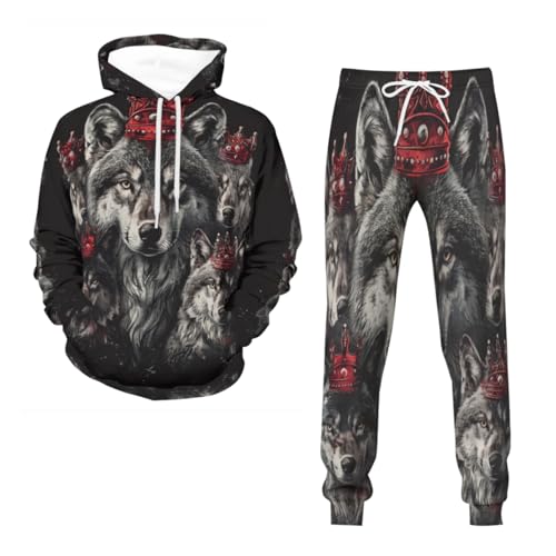 Survêtement à capuche Wolfss pour homme avec finitions haut de gamme