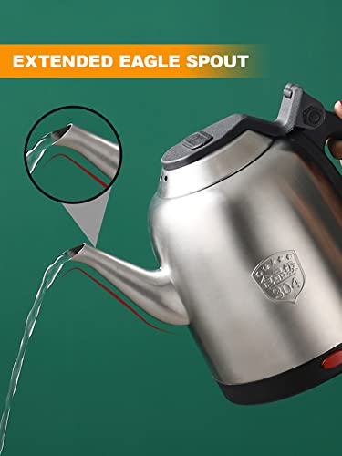 Bouilloire électrique de 1,5 L pour boisson chaude thé et café