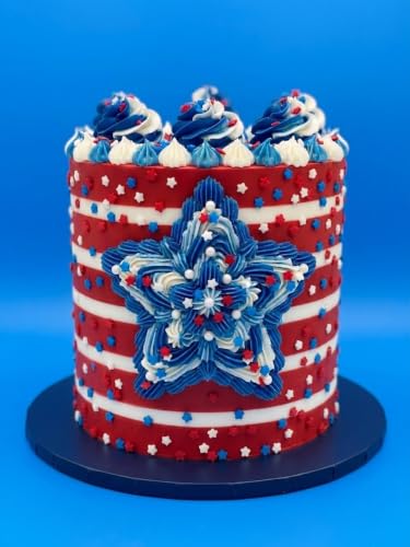 Image of Sprinkles | Colored Sugar | Patriotic Sprinkles | Red white and blue sprinkle | Cocktail sugar | Cupcake sprinkle | Cake sprinkles | Manvscakes | 3 ounces