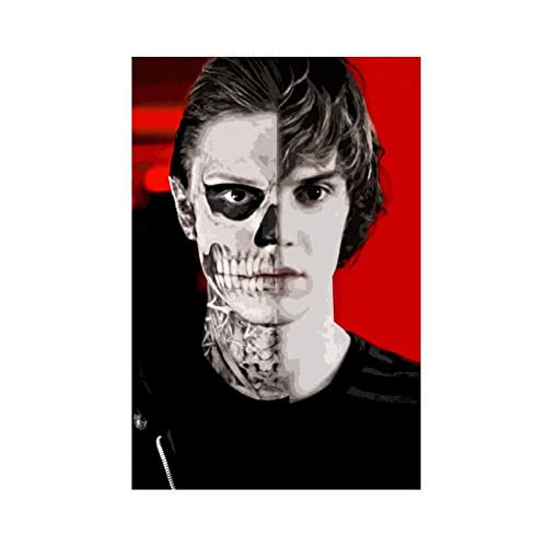 Póster de película de terror estadounidense Evan Peters sobre lienzo para decoración de pared para sala de estar, dormitorio, sin marco, 30 x 45 cm