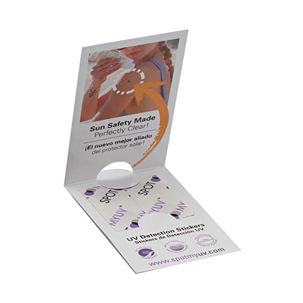 SPOTMYUV-16-Pack-UV-Stickers-for-Sunscreen-with-Patented-Dermatrue-SPF-Sensing-Technology SPOTMYUV UV Detection Stickers for Sunscreen with Patented DERMATRUE SPF Sensing Technology | KNOW WHEN TO REAPPLY SUNSCREEN TO HELP PREVENT SUNBURN - 16 Count