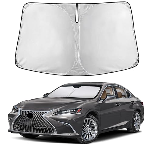 EcoNour Windshield Sunshade Compatible for Lexus ES 2019-2023 2024 2025 ES250 ES300h ES350 Sun Visor for Front Windshield & Window Sun Shade Cover UV Heat Blocker & Protector Car Accessories