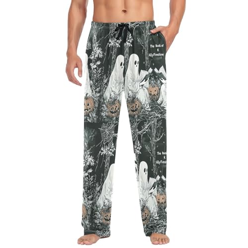 Two Spirits Men's Cotton Pajama Pants with Pockets and Drawstring Comfortable and Stylish,S