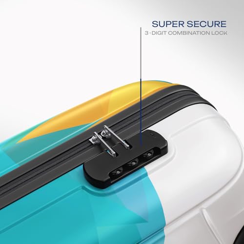 Image of Safari Luma Neo 8 Wheels 55cm Cabin Size Trolley Bag, Hard Case Printed Polycarbonate, 360 Degree Wheeling Carry on Luggage for Men & Women, Suitcase for Travel, Trolley Bags for Travel, Multicolour