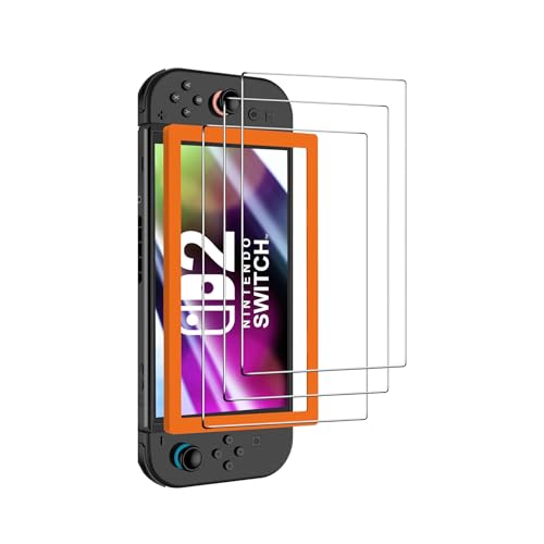 HELLCOOL 3 Stück Switch 2 Panzerglas, Schutzfolie für Nintendo Switch 2 2025, 9H Gehärtetes Switch 2 Schutzglas Displayschutz, Anti-Kratzer, HD Klar