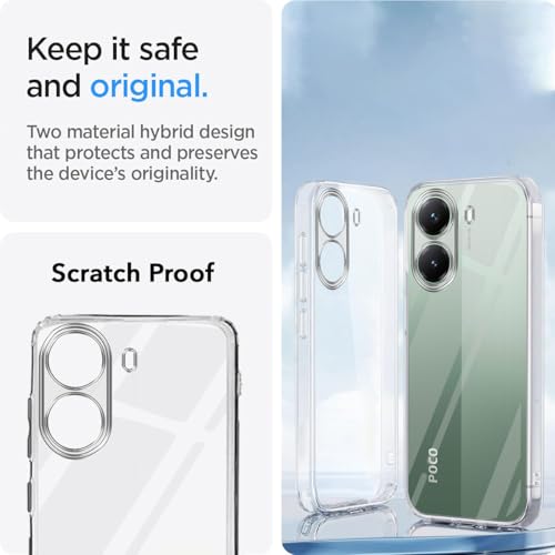 Image of Jkobi Silicone Back Cover Case for Poco X7 Pro 5G (Clear Shockproof Case with Camera Protection | Soft and Flexible | Transparent)