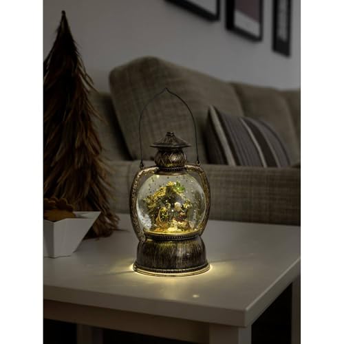 Konstsmide LED Kugellaterne Weihnachtskrippe, mit 5h Timer, wassergefüllt, warm weiß, batteriebetrieben, Innen - 3499-000 – Bild 2