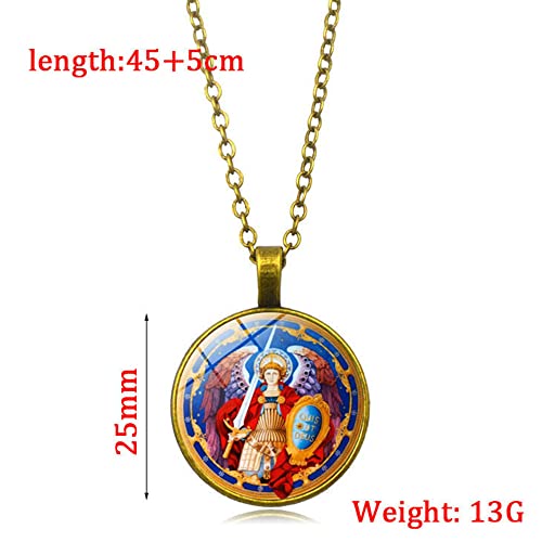 Bijoux collier cadeau Archange Michel chaîne ajustable avec boîte - 2