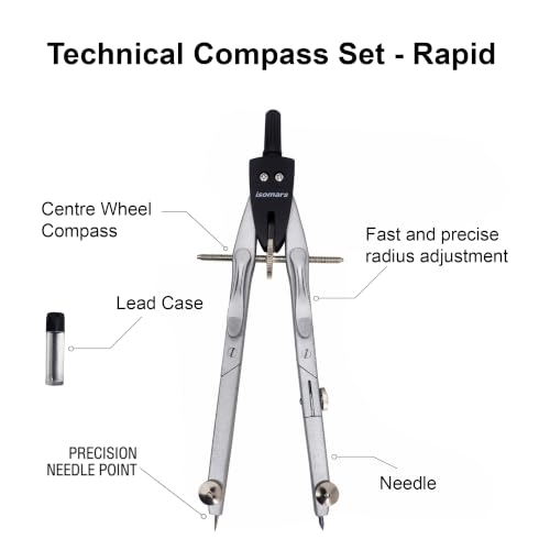 Image of Isomars Technical Compass Set Rapid Adjustment for Drafting