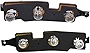 For 1988-1999 Chevy C1500 Pair Rear Connector Plates Driver and Passenger Side UnitC/K; connector plate GM2806101 GM2807101 - replaces 16511565 16511566
