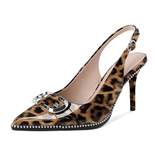 Décolletés con spalline eleganti: Il tacco misura circa 3.5 pollici. Le classiche décolleté con tacco a spillo leggero e robusto offrono una calzata confortevole e delicata, offrendo ad ogni passo stabilità ed eleganza.