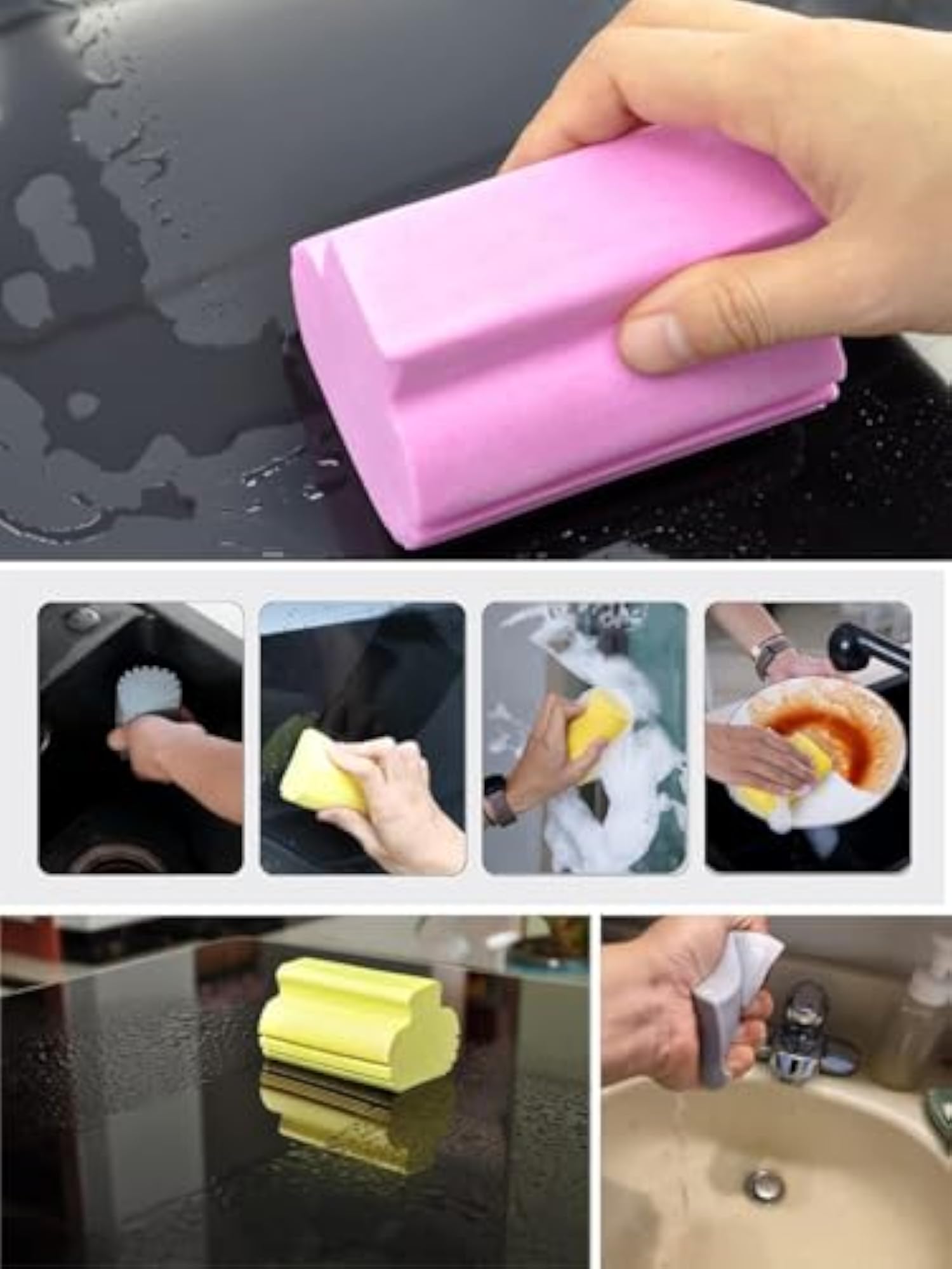 Damp Clean Duster Sponge, Reusable Magic Sponge Eraser